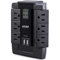 UltraTech 0E-SRGESWVL6 6-Outlet Swivel Surge Protector With USB Charging