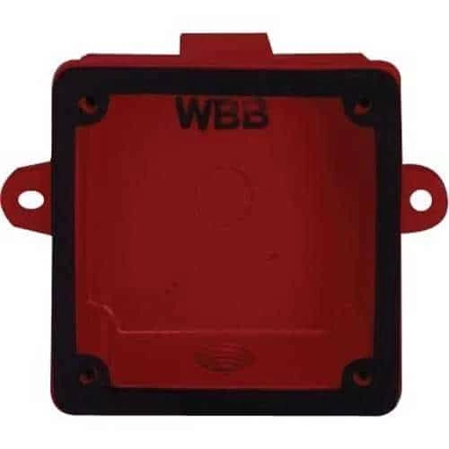 System Sensor WBB Weatherproof Back Box For SSM/SSV Bells, Red