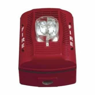 System Sensor SPSRK SpectrAlert Advance Red Outdoor Speaker Strobe, Standard CD, “FIRE” Marking