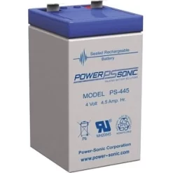 Power Sonic PS-445 PS Series 4V, 4.5Ah General Purpose Rechargeable SLA Battery, F2 Terminals