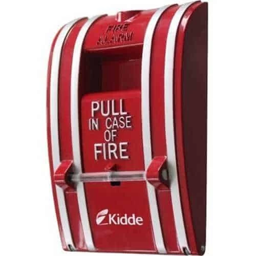 Kidde K-270-DPO Fire Alarm Pull Station, Non-coded, Break Glass, Metal, Double Pole, Open Circuit, Screw Terminal