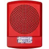 Eaton ELSPSTR Wheelock Eluxa LED High Fidelity Speaker Strobe, Wall, FIRE Lettering, Clear Lens, 24VDC, 15/30/75/110/135/185 Cd, Red