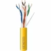 Genesis 50921102 CAT6 Plus Riser Cable, 23/4 Solid BC, Unshielded, UTP, CMR, FT4, Sunlight Resistant, 1000′ (304.8m), REELEX Pull Box, Yellow