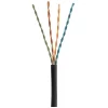 Essex U6500-004-RBK2 CAT6 CMR UTP Cable, 500MHz, Black
