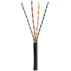 Essex U6500-004-RBK2 CAT6 CMR UTP Cable, 500MHz, Black