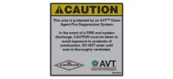 Amerex 27270-P006 AVT Agent Cylinder Caution Label Pack Of 6