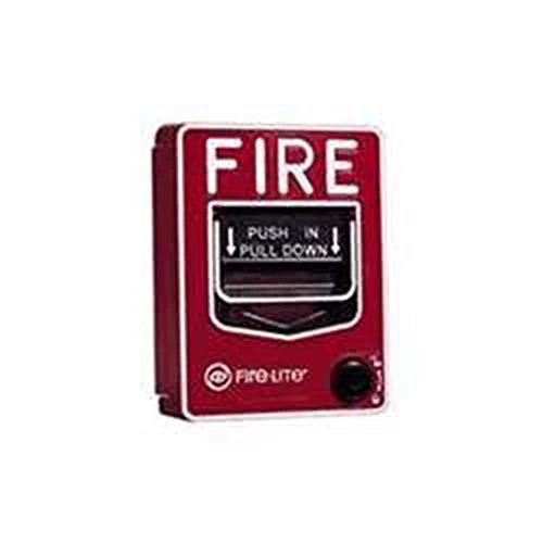 Fire-Lite BG-12LOB Dual-Action Pull Station With SPST N/O Switch, Key Lock, Outdoor Use