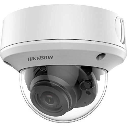 Hikvision DS-2CE5AD3T-AVPIT3ZF TurboHD 2MP Outdoor Ultra-Low Light Dome Analog Camera, 2.7-13.5mm Motorized Varifocal Lens, White (Replaces DS-2CC52D9T-AVPIT3ZE)