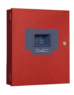 Fire-Lite 411UDAC Fire-Watch Stand-Alone Slave Fire Alarm Communicator, Dual-Line, 4-Channel, Red Cabinet
