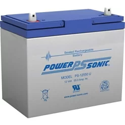 Power Sonic PS-12550U PS Series 12V, 55Ah General Purpose Rechargeable SLA Battery, Terminals