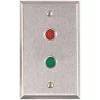 Alarm Controls RP-09L302 Remote Wall Plate With 1/2″ Red And Green LEDs, Mounted Vertically, 302 Stainless Steel