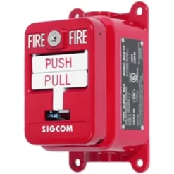 SigCom SGX-32SK1-SC SGX32 Series Explosion Proof Manual Pull Station, Dual Action, DPDT, Red