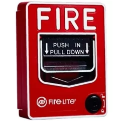 Fire-Lite BG-12LX Dual Action Addressable Pull Station With Key Locking Feature