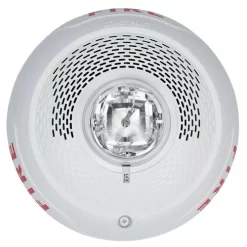 System Sensor SPSCWLED L-Series Indoor Speaker Ceiling-Mounted LED Strobe, “FIRE”, White
