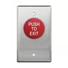 Camden CM-420RPTE Mushroom ‘Request To Exit’, Single Gang, N/O And N/C, Stainless Steel Faceplate, Red Button