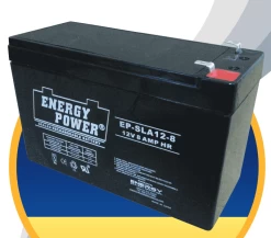 Energy Power 12v 8aH Sealed Lead Acid Battery W/F1 Terminals