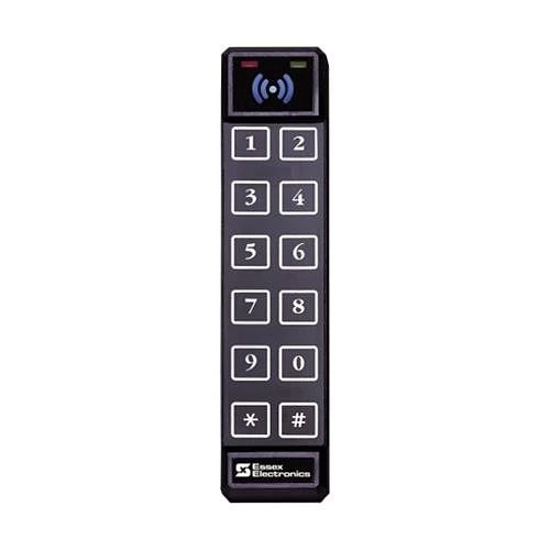 Essex TPX-26I T-Prox Narrow HID Proximity Reader With Wiegand Keypad, Black Illuminated Overlay