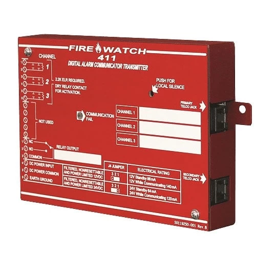 Fire-Lite 411 Fire-Watch Slave Digital Alarm Communicator, Monitoring Channels