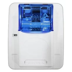 Gentex GECB24PWW Colored Lens Series Horn/Strobe, Blue Lens, Selectable Candela Strobe, Wall Mount, No Lettering, White Faceplate