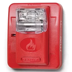 Gentex GES3-24WR Commander3 Series Selectable Candela Evacuation Strobe, 24VDC, Red