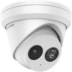 Hikvision DS-2CD2383G2-IU Value Series AcuSense 8MP Turret IP Camera With Built-In Microphone, 4mm Fixed Lens, White