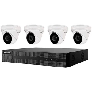 Hikvision EKI-K41T44 Value Express 5-Piece Kit, (1) ERI-K104-P4 4-PoE Port NVR, (4) ECI-T44F2 4MP Cameras, 2.8mm Lens