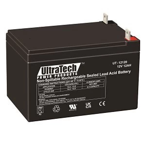 UltraTech IM-12120NB 12V, 12Ah SLA Battery, NB Terminal