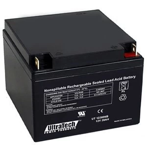 UltraTech IM-12260NB 12V, 26Ah SLA Battery, NB Terminal