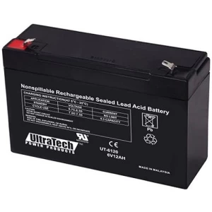 UltraTech IM-6120 6V, 12Ah SLA Battery, F1 Terminal