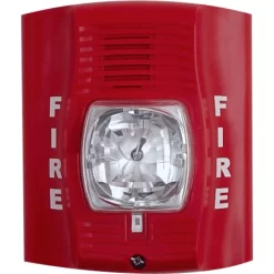 System Sensor P2RHK SpectrAlert Advance Outdoor SelectableOutput Horn Strobe, 2-Wire, Wall Mount, High Cd, “FIRE” Marking, Red