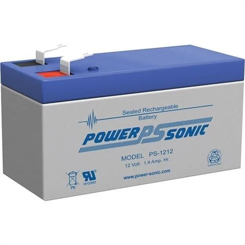 Power Sonic PS-1212F1 PS Series, 12V 1.4Ah General Purpose Reachargeable SLA Battery, F1 Terminals