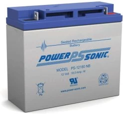 Power-Sonic Genuine PS-12180NB 12V 18 Ah Rechargeable SLA Battery