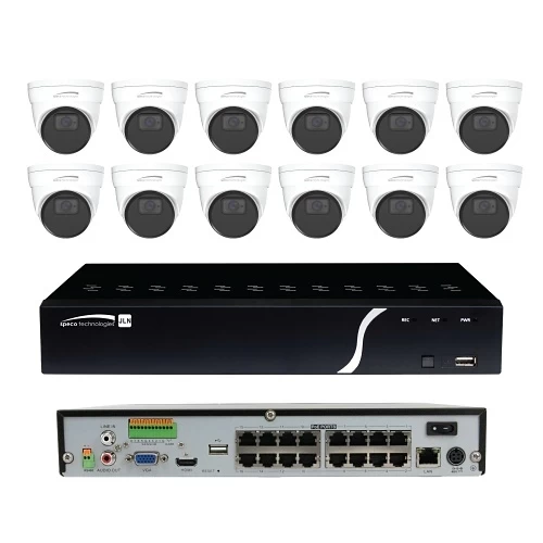 Speco ZIPK16N1 16-Channel NVR Surveillance Kit With (12) 5MP Turret Cameras