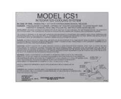 Amerex 27468-P001 ICSH4 Conversion/Replacement Nameplate Label