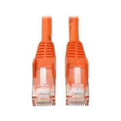 Tripp Lite N201-003-OR CAT6 Snagless Molded Gigabit Ethernet Cable, UTP, RJ45 M/M, 3′ (0.9m), Orange