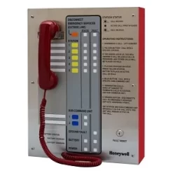 Honeywell Area Of Refuge HON-AOR-5-R Fixed Station Analog Command Unit With 5-Station Capacity, Red