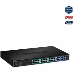 TRENDnet TPE-2840WS 28-Port Gigabit Web Smart PoE+ Switch, 56Gbps