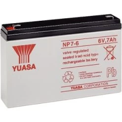 Yuasa NP76 6V, 7Ah Rechargeable SLA Battery, Terminals