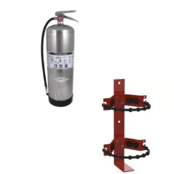Amerex 240, 2.5 Gallon Water Class A Fire Extinguisher With 864 Heavy Duty Rubber Strap Wall Bracket