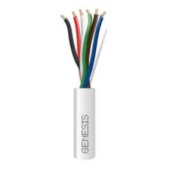 Genesis 31065512 22/6 Stranded Plenum Cable, Unshielded, CL3P, FPLP, CMP, FT6, 500′ (152.4m), REELEX Pull Box, Natural White