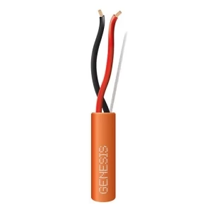 Genesis 31141103 18/2 Stranded Plenum Cable, Unshielded, CL3P, FPLP, CMP, FT6, 1000′ (304.8m), REELEX Pull Box, Orange