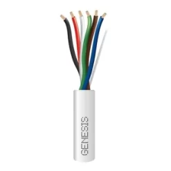 Genesis 31165512 18/6 Stranded Plenum Cable, Unshielded, CL3P, FPLP, CMP, FT6, 500′ (152.4m), REELEX Pull Box, Natural White (Replaces 31166112)