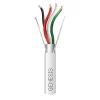 Genesis 32155512 18/4 Stranded Shielded Plenum Cable, CL3P, FPLP, CMP, FT6, 500′ (152.4m), REELEX Pull Box, Natural White