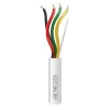 Genesis 45071101 18/4 Solid Plenum Fire Alarm Cable, Unshielded, FPLP, CL3P, FT6, 1000′ (304.8 M), REELEX Pull Box, White