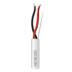 Genesis 45111001 16/2 Solid Plenum Fire Alarm Cable, Unshielded, FPLP, CL3P, FT6, 1000′ (304.8m), Reel, White