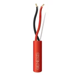 Genesis 45131004 14/2 Solid Plenum Fire Alarm Cable, Unshielded, FPLP, CL3P, FT6, 1000′ (304.8m), Reel, Red (Replaces 4513104P)