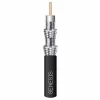 Genesis 50076108 RG6 CCS Quad-Shield Coaxial CATV Cable, 18 AWG Solid BC, CL2,CM, Sunlight Resistant, 500′ (152.4m), Reel-in-Box, Black