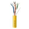 Genesis 51021102 CAT6 Plus Plenum Cable, 23/4 Solid BC, UTP, Unshielded, CMP, LP, FT6, 1000′ (304.8m), REELEX Pull Box, Yellow