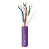 Genesis 51022110 CAT6 Plus Plenum Cable, 23/4 Solid BC, UTP, Unshielded, CMP, LP, FT6, 1000′ (304.8m), Reel-in-a-Box, Purple