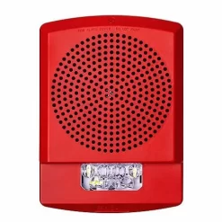Eaton ELFHSR Wheelock Eluxa Low Frequency Sounder Strobe, Wall, FIRE Lettering, 24V, 110/177 Cd, Indoor, Red